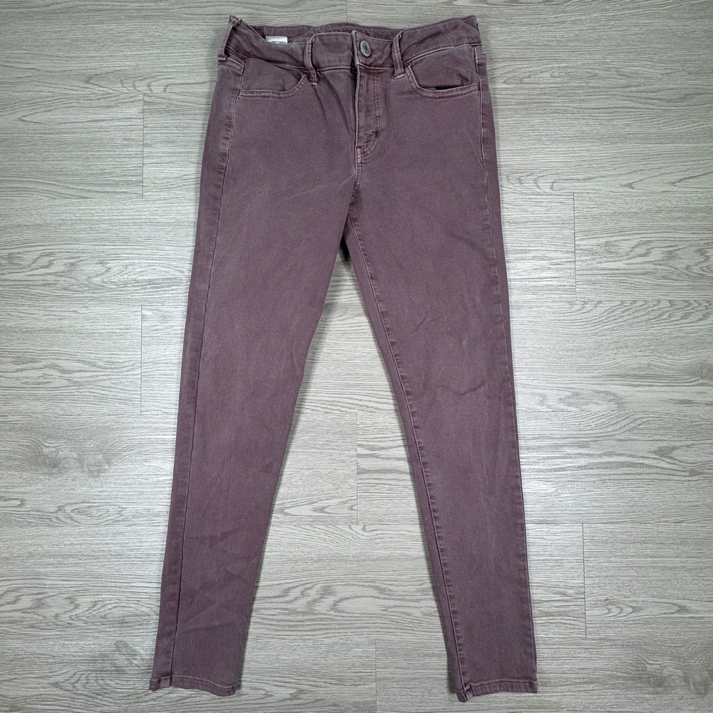 American Eagle Women's Jeggings Purple Size 8 Regular Stretch Denim Skinny Jeans